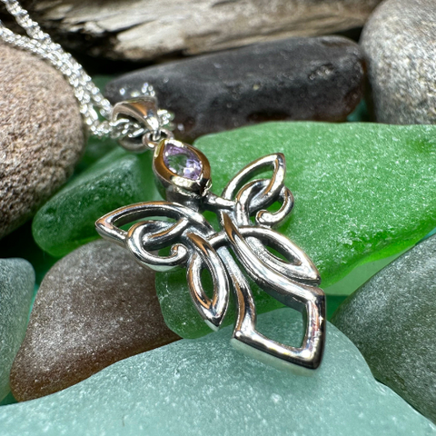 Load image into Gallery viewer, Anja Celtic Angel Necklace
