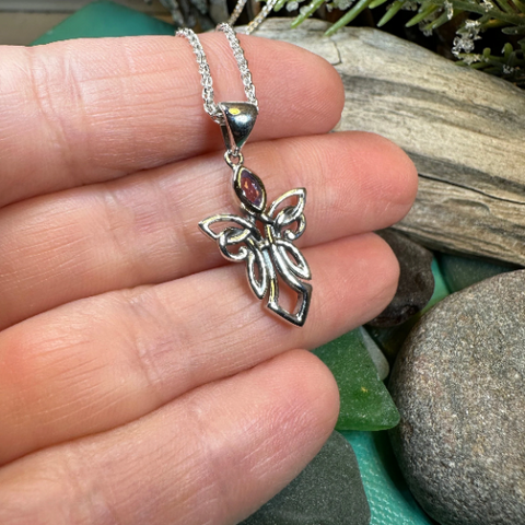 Load image into Gallery viewer, Anja Celtic Angel Necklace

