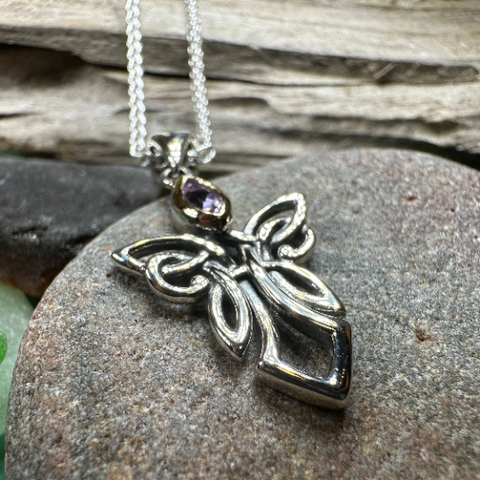 Load image into Gallery viewer, Anja Celtic Angel Necklace
