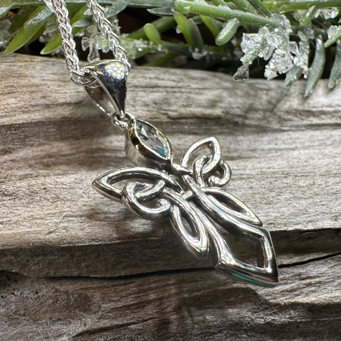 Load image into Gallery viewer, Anja Celtic Angel Necklace
