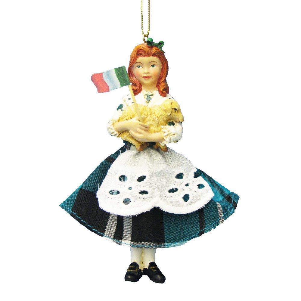 Kurt Adler Resin Irish Girl Ornament