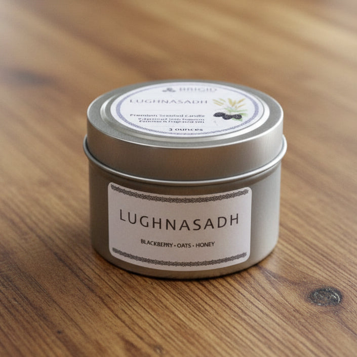 Lughnasadh Soy Wax Candle – Blackberry, Oats & Honey Natural Candle for Lammas