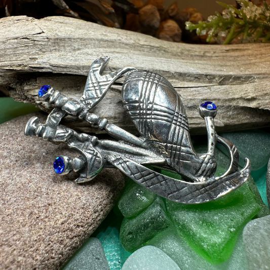 Bagpipes Crystal Brooch — view 5