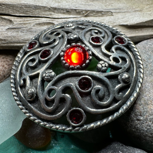 Ancient Spirals Celtic Knot Brooch