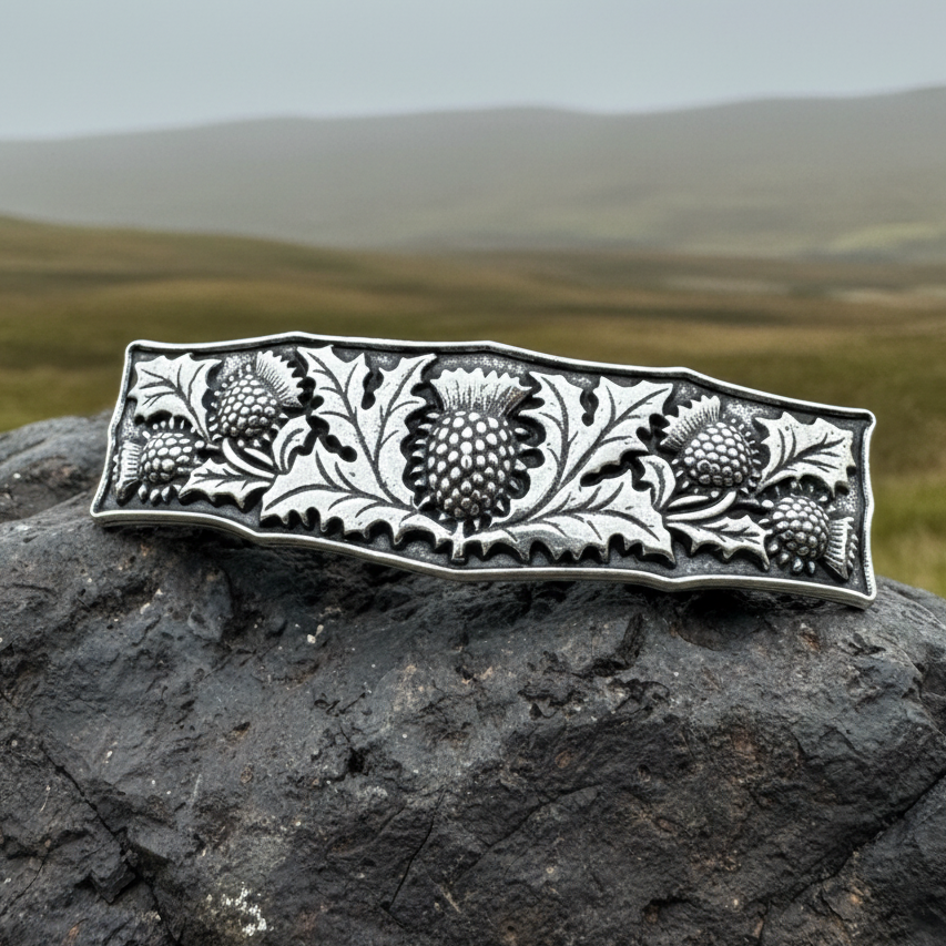 Scottish Thistle Hair Clip for Women