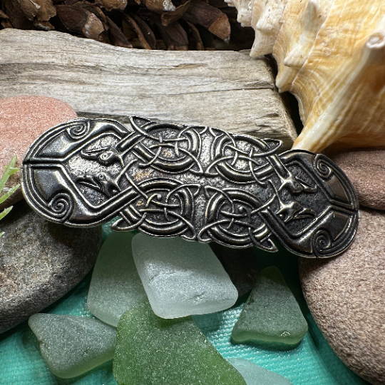 Celtic Peacock Hair Clip for Women