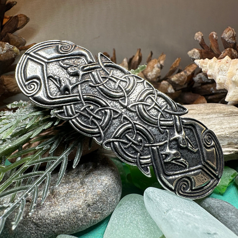 Load image into Gallery viewer, Celtic Peacock Hair Clip for Women
