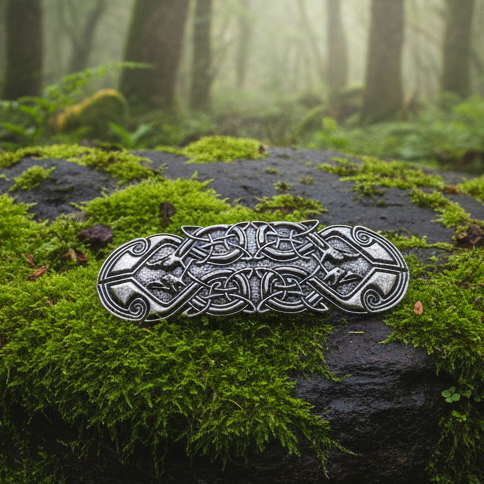 Celtic Peacock Hair Clip for Women