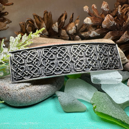Pewter Celtic Harmony Knot Hair Clip for Women — view 6