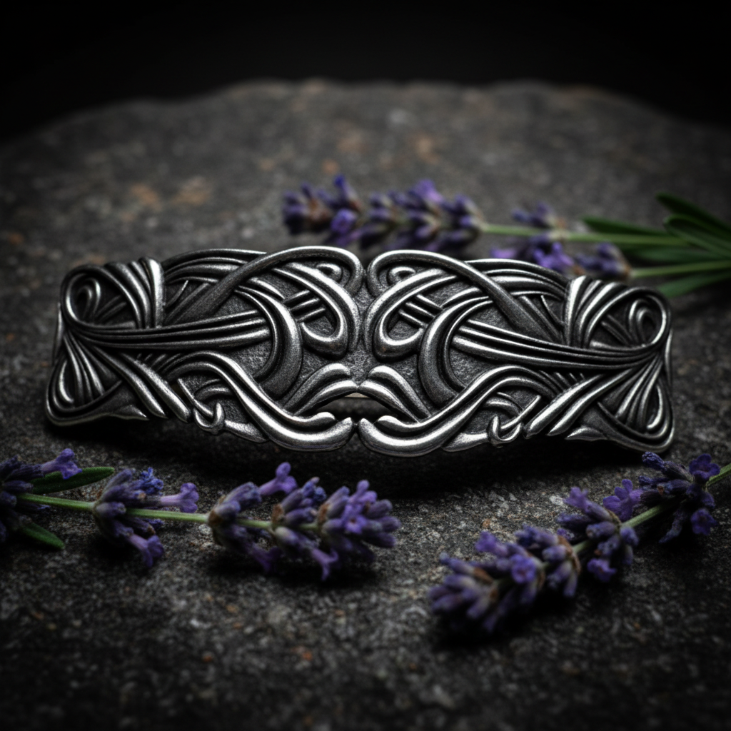 Premium Celtic Love Knot Hair Clip in pewter