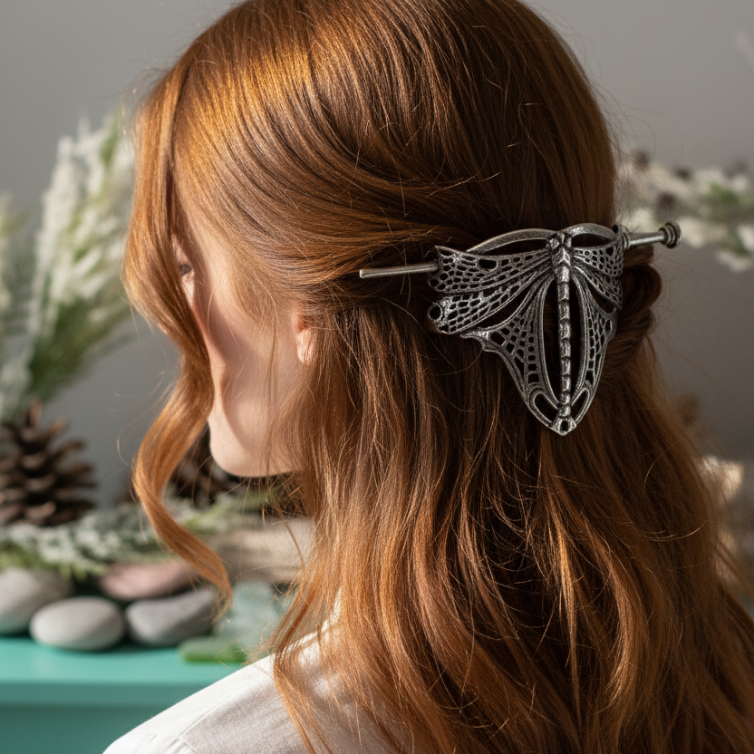 Victorian Dragonfly Hair Slide for Women