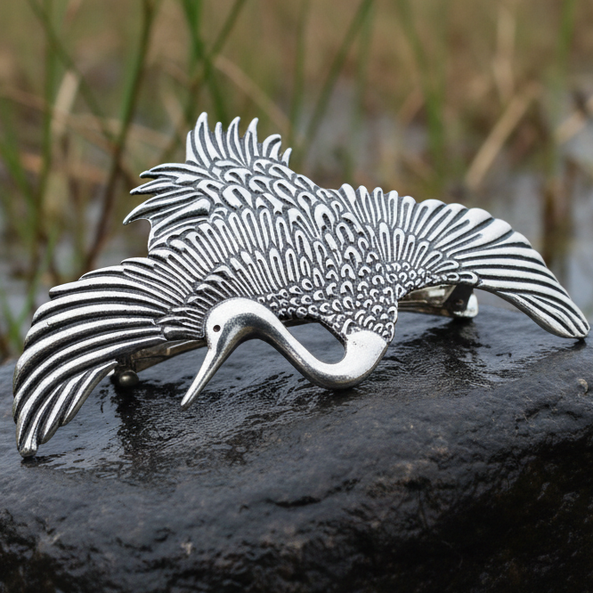 Crane of Happiness Hair Clip for Women