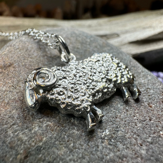 Marigold Sheep Necklace for Women - Handmade in Scotland — view 4