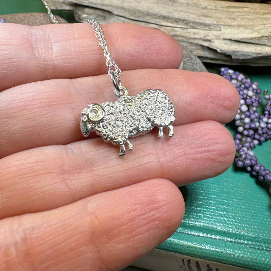 Marigold Sheep Necklace for Women - Handmade in Scotland — view 5