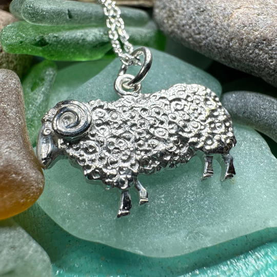 Marigold Sheep Necklace for Women - Handmade in Scotland — view 8