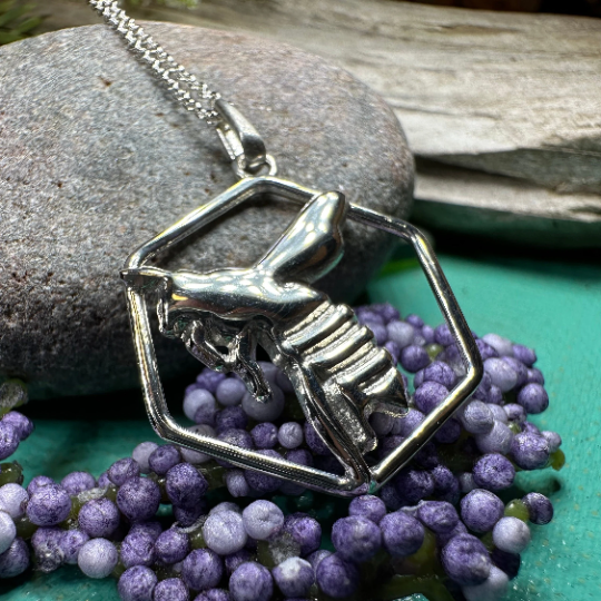 Honeycomb Bee Necklace — view 5