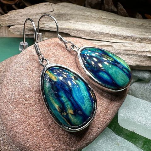 Load image into Gallery viewer, Scottish Heathergems Organic Earrings ~ Handmade in Scotland
