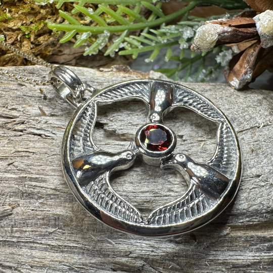 Rhiannon's Three Birds Goddess Necklace — view 4