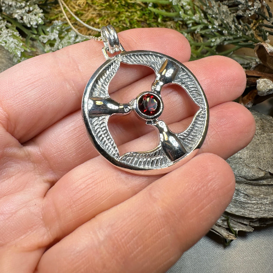 Rhiannon's Three Birds Goddess Necklace — view 7