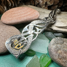Load image into Gallery viewer, Celtic Dragon Kilt Pin
