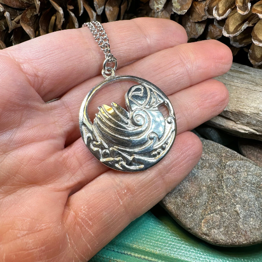 Celtic Puffin Necklace - Handmade in Scotland — view 11