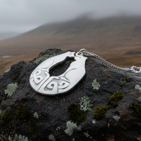 Celtic Cats Necklace - Handmade in Scotland — view 8