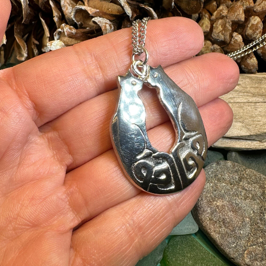 Celtic Cats Necklace - Handmade in Scotland — view 12