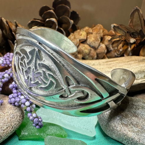 Adrienne Celtic Knot Cuff Bracelet - Handmade in Scotland