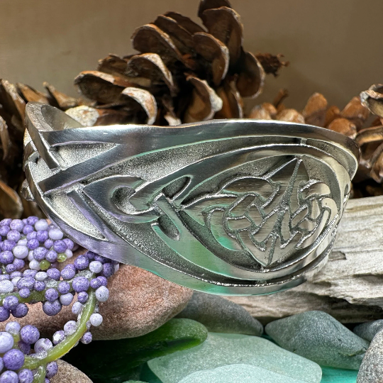 Adrienne Celtic Knot Cuff Bracelet - Handmade in Scotland — view 4