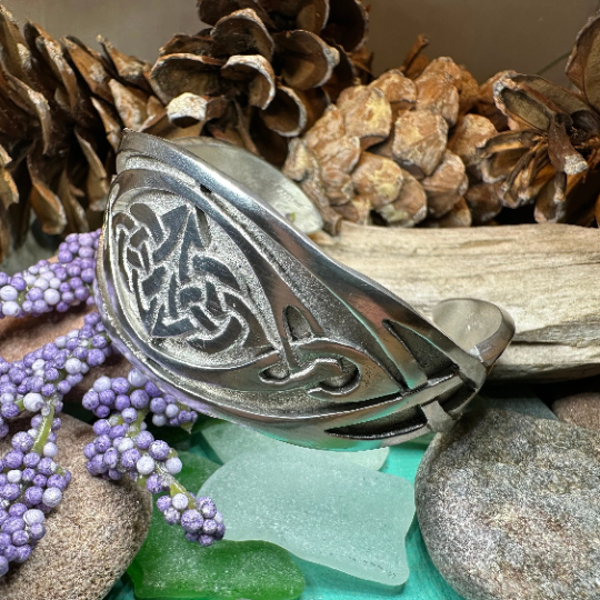 Adrienne Celtic Knot Cuff Bracelet - Handmade in Scotland — view 6