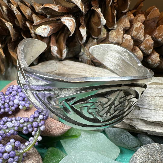 Adrienne Celtic Knot Cuff Bracelet - Handmade in Scotland — view 10