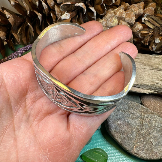 Adrienne Celtic Knot Cuff Bracelet - Handmade in Scotland — view 8