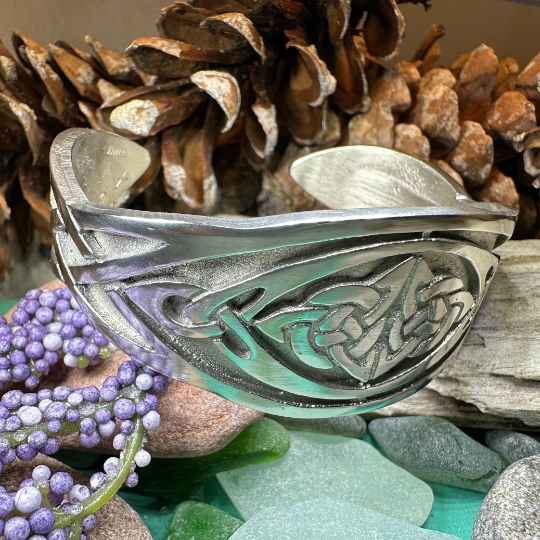Adrienne Celtic Knot Cuff Bracelet - Handmade in Scotland — view 7
