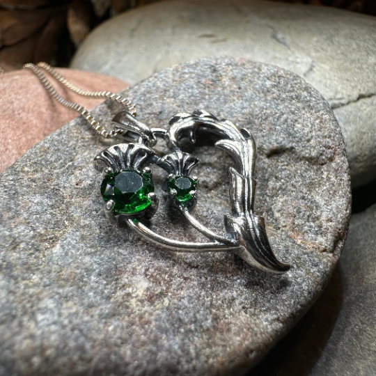 Lovely Dainty Scottish Thistle Necklace