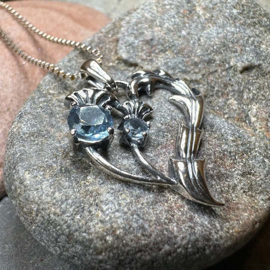 Lovely Dainty Scottish Thistle Necklace
