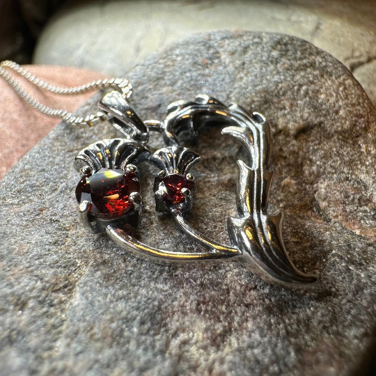 Lovely Dainty Scottish Thistle Necklace