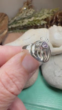 Load and play video in Gallery viewer, Thistle Ring, Celtic Ring, Scotland Ring, Amethyst Ring, Scottish Ring, Outlander Jewelry, Nature Ring, Thistle Jewelry, Mom Gift, Wife Gift

