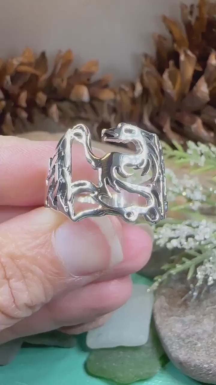 Celtic Phoenix Ring, Celtic Ring, Norse Ring, Silver Boho Ring, Irish Ring, Irish Dance Gift, Anniversary Gift, Ireland Ring, Wiccan Ring