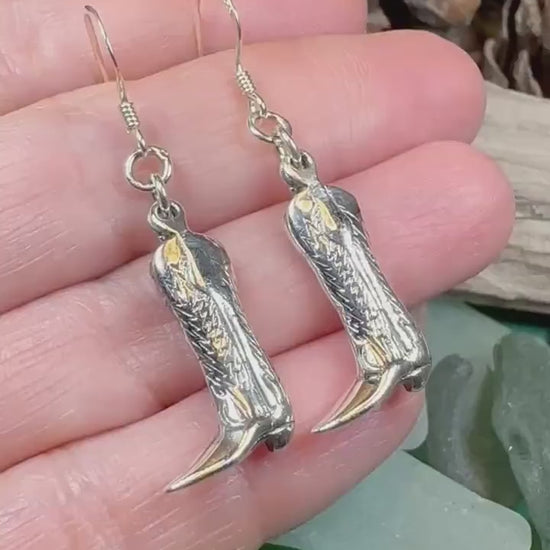 Cowboy Boot Earrings, Horseback Rider Earrings, Horse Jewelry, Equestrian Earrings, Rodeo Gift, Cowgirl Jewelry, Yellowstone Gift, Wife Gift