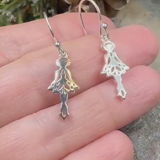 Irish Dancer Earrings, Irish Jewelry, Celtic Jewelry, Feis Gift, Ghillies Jewelry, Sister Gift, Irish Dance Gift, Silver Ireland Jewelry