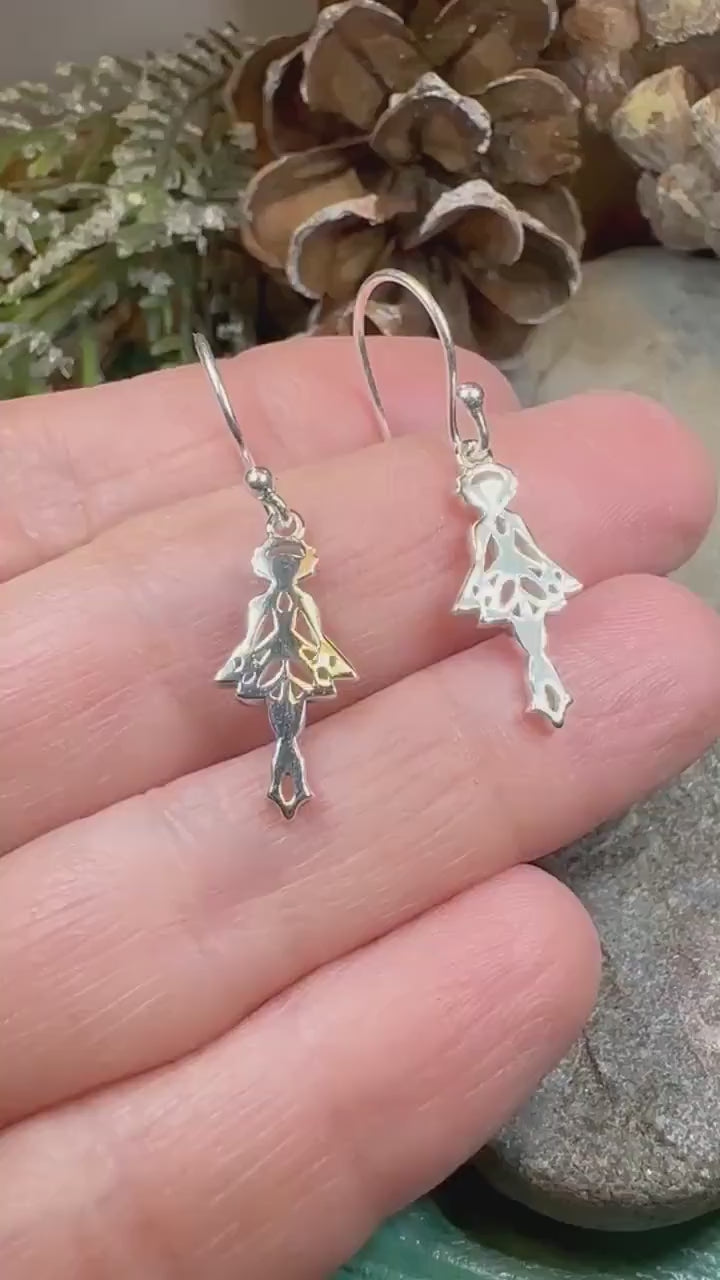 Irish Dancer Earrings, Irish Jewelry, Celtic Jewelry, Feis Gift, Ghillies Jewelry, Sister Gift, Irish Dance Gift, Silver Ireland Jewelry