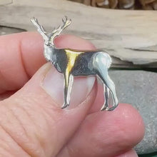 Load and play video in Gallery viewer, Silver Highland Stag Brooch
