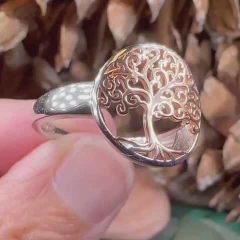 Load and play video in Gallery viewer, Rose Tree of Life Ring
