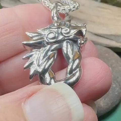 Load and play video in Gallery viewer, Celtic Dragon Necklace
