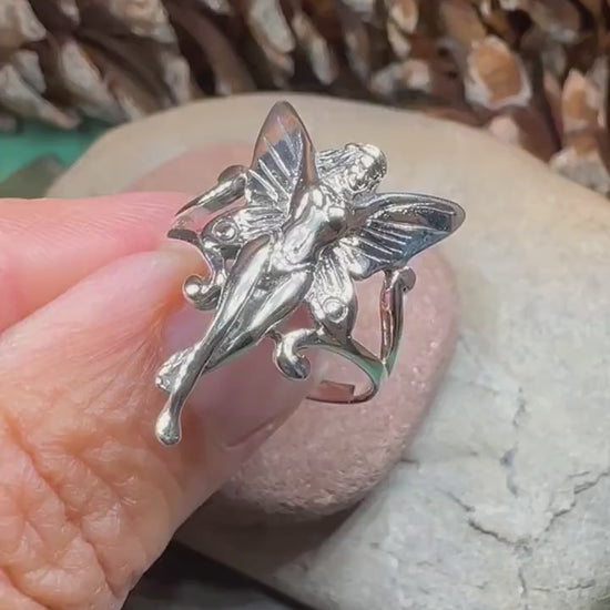 Fairy Ring, Faerie Statement Ring, Celtic Jewelry, Nature Ring, Irish Ring, Girlfriend Gift, Anniversary Gift, Art Deco Ring, Wiccan Ring