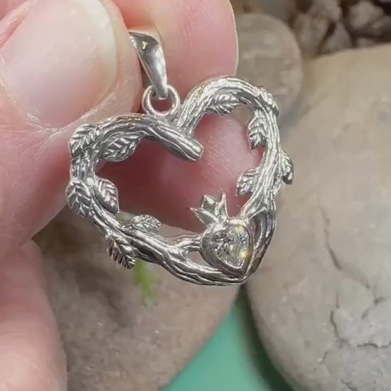 Claddagh Necklace, Celtic Pendant, Irish Jewelry, Bridal Jewelry, Anniversary Gift, Engagement Gift, Girlfriend Gift, Diamond Claddagh Gift