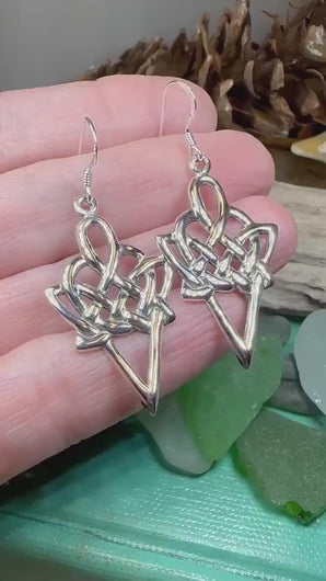 Celtic Earrings, Love Knot Earrings, Irish Jewelry, Ireland Gift, Scotland Jewelry, Mom Gift, Large Earrings, Scottish Jewelry, Norse Gift