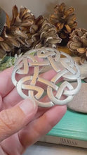 Load and play video in Gallery viewer, Celtic Knot Brooch, Celtic Pin, Tartan Pin, Wiccan Jewelry, Norse Jewelry, Pagan Jewelry, Ireland Pin, Scotland Jewelry, Viking Jewelry
