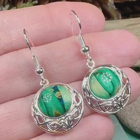 Load and play video in Gallery viewer, Heathergems Celtic Knot Earrings
