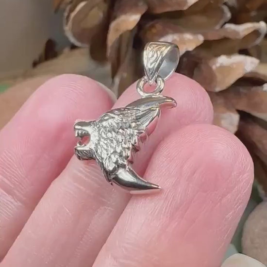 Wolf Necklace, Moon Jewelry, Celtic Jewelry, Viking Jewelry, Wolf Jewelry, Norse Jewelry, Animal Jewelry, Crescent Moon Necklace